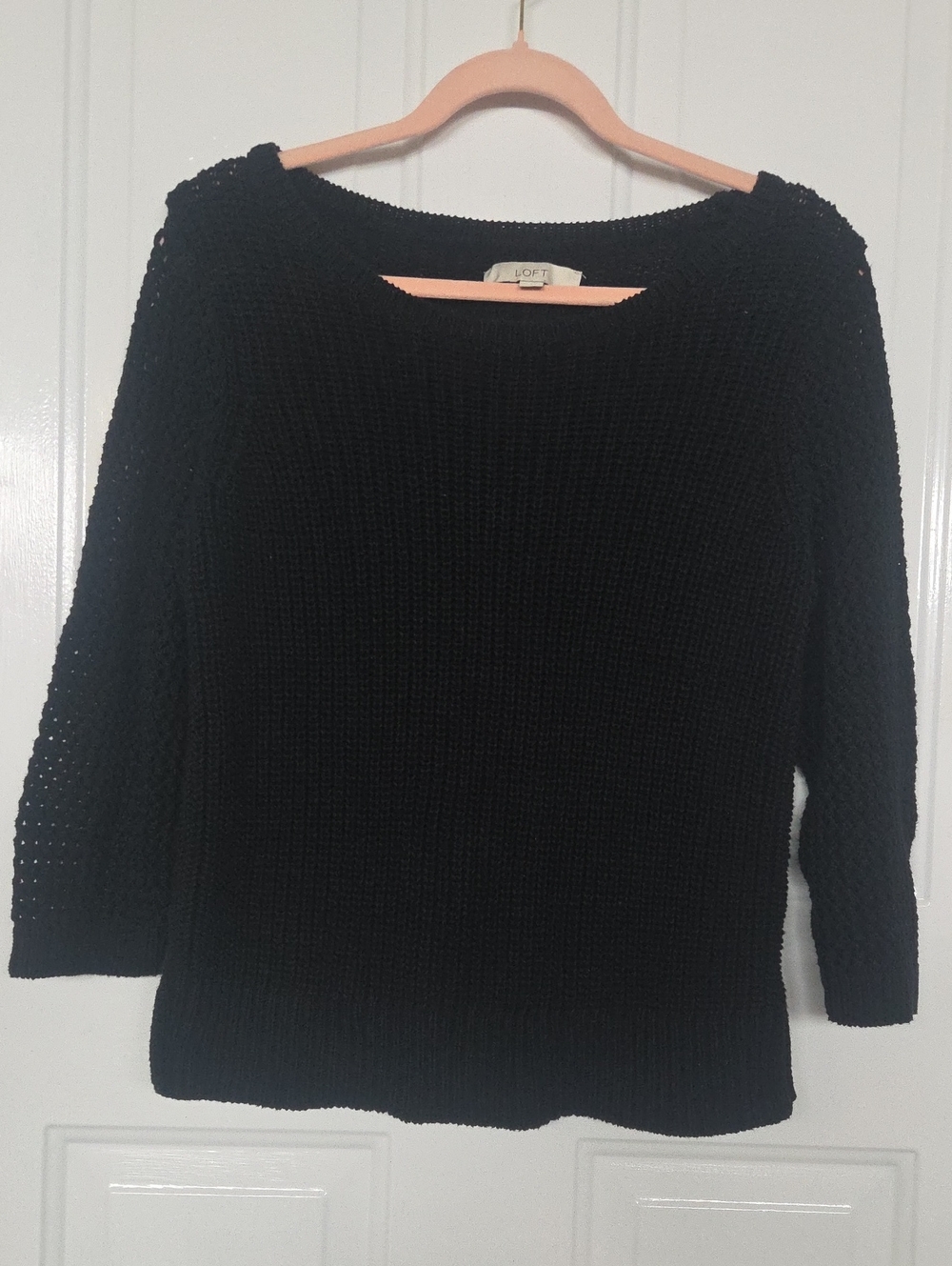 Loft Black cable Knit Women's Sweater xl